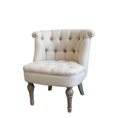 Französischer Sessel in Leinenstoff H71/L67/B66 cm | leinen