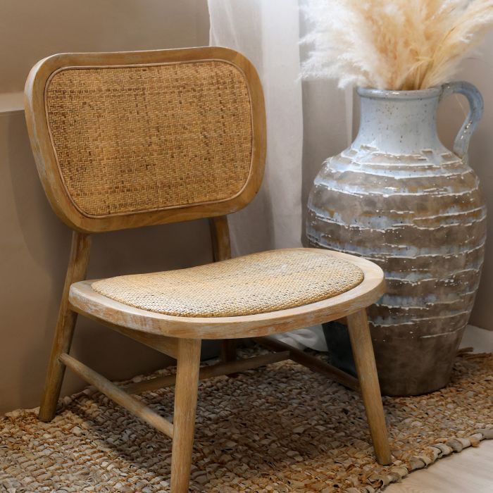 Rattan Loungestuhl H78,5/L60/B62 cm | natur