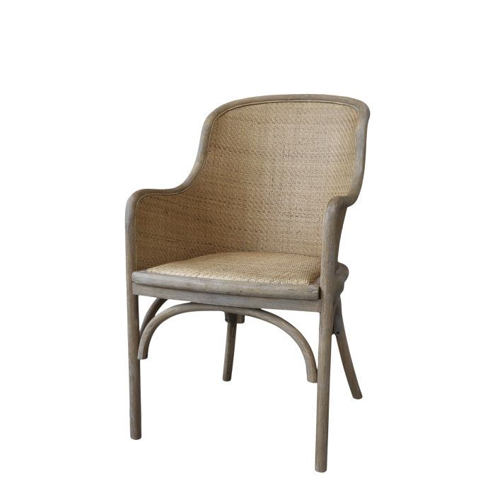 Altfranzösischer Rattan-Stuhl H91/L56,5/B56 cm | natur