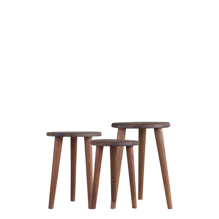 3er Set Grimaud Hocker H38/D26 cm | natur