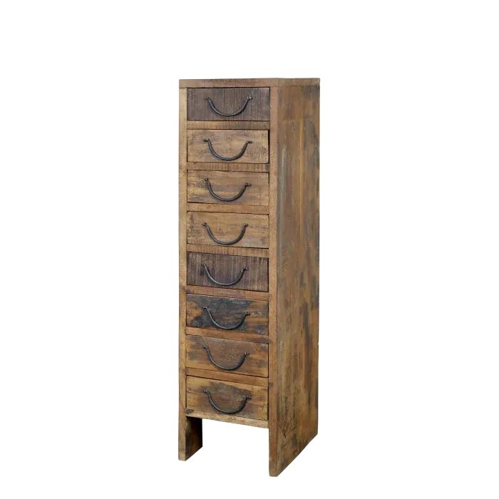 Grimaud Kommode mit 8 Schubladen H95/L30/B25 cm | natur