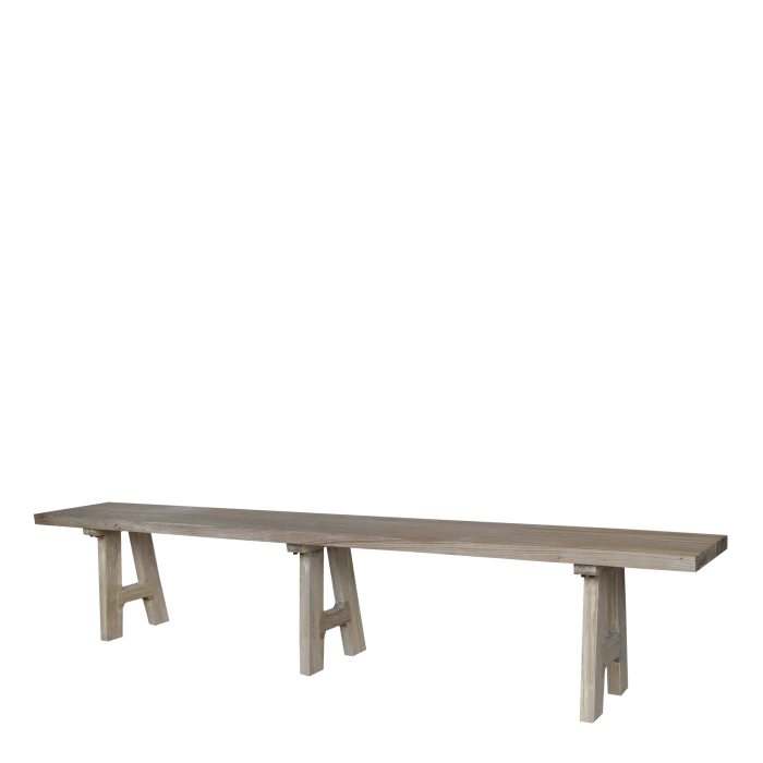 Massive Bank / Tisch aus Recyclingholz H45/L240/B32 cm | natur