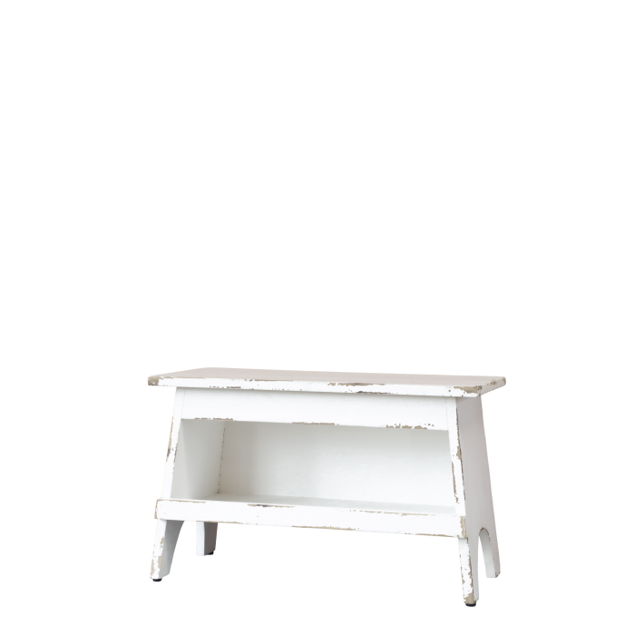 2er Set Bank mit Regal H31/L50/B24 cm | antique creme