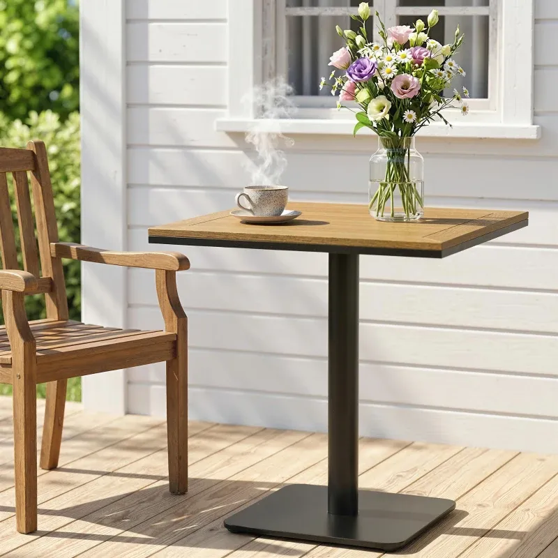 Beistelltisch Gartentisch Holzoptik 70x70x74 cm | Naturholz