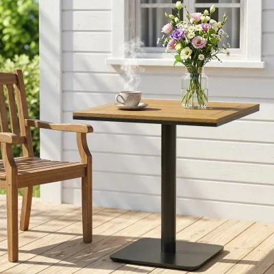 Beistelltisch Gartentisch Holzoptik 70x70x74 cm | Naturholz