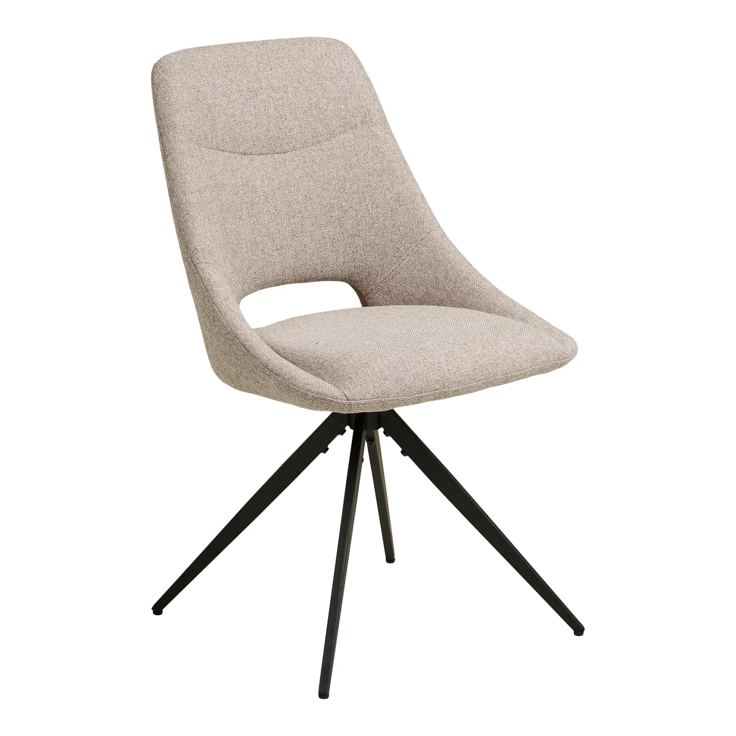 2er Set Dokka Esszimmerstuhl Drehfunktion Stahl | Sandfarben FSC® 100%