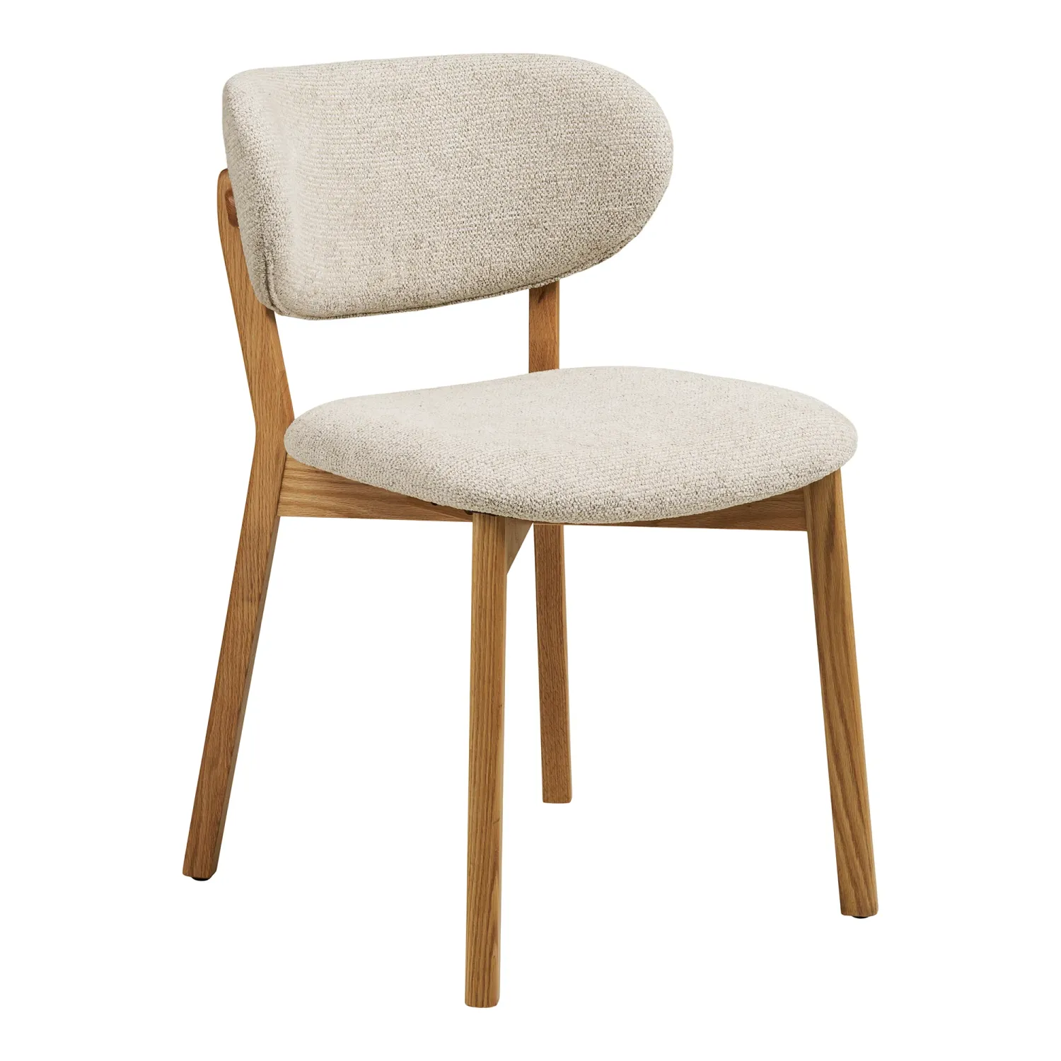 2er Set Dunkirk Esszimmerstuhl Eiche Stoffsitz | Beige