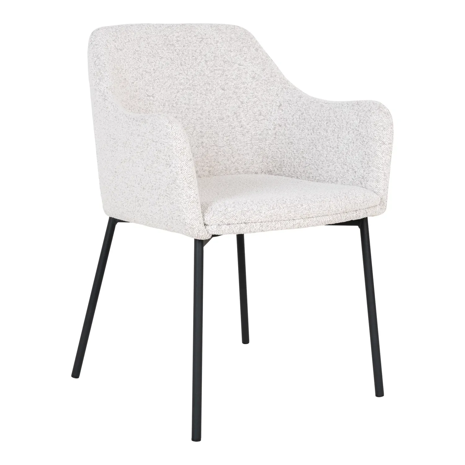2er Set Melilla Esszimmerstuhl Bouclé Stahl | Weiss 2er Set Melilla Esszimmerstuhl Bouclé Stahl | Weiss