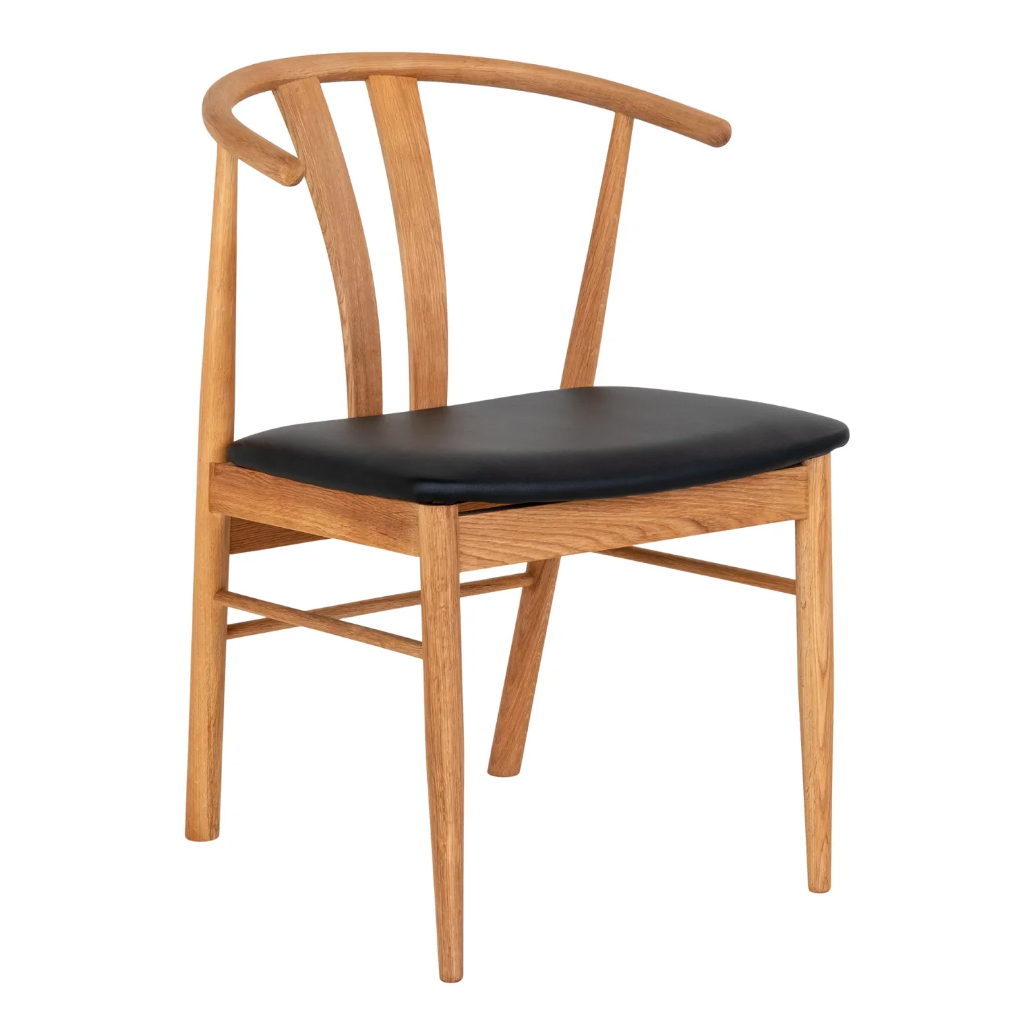 2er Set Artenara Esszimmerstuhl Eichenholz PU-Sitz | Natur/Schwarz 2er Set Artenara Esszimmerstuhl Eichenholz PU-Sitz | Natur/Schwarz