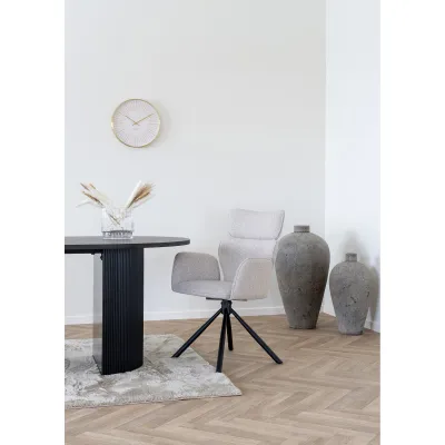 2er Set Cordoba Esszimmerstuhl Drehfunktion Stoff Stahl | Sandfarben