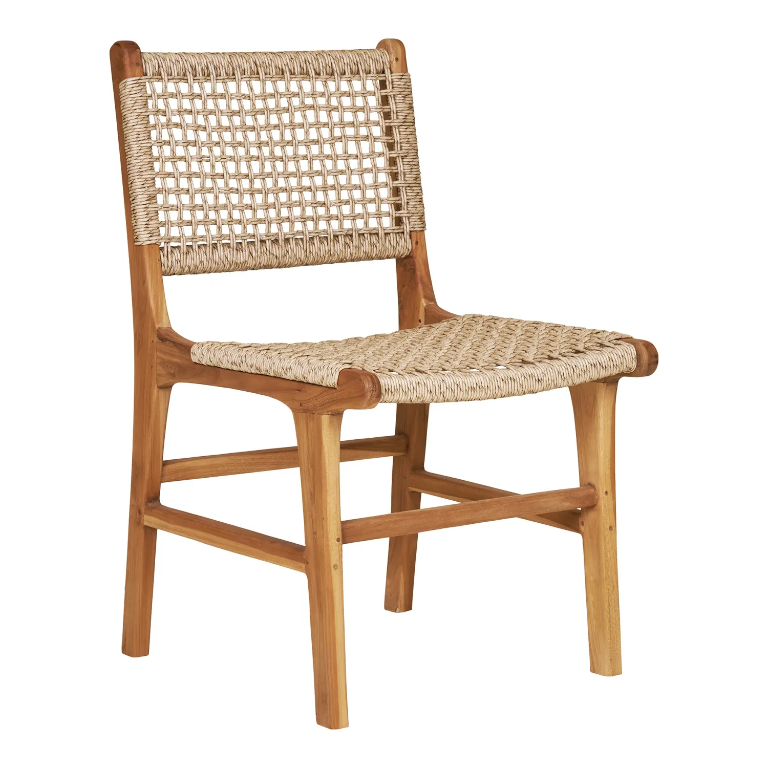 2er Set Derby Esszimmerstuhl Teakholz Rattan | Natur Derby Esszimmerstuhl, 2er Set, Teakholz/PE-Rattan, natur. Komfortabel für Schweizer Aussenbereiche.