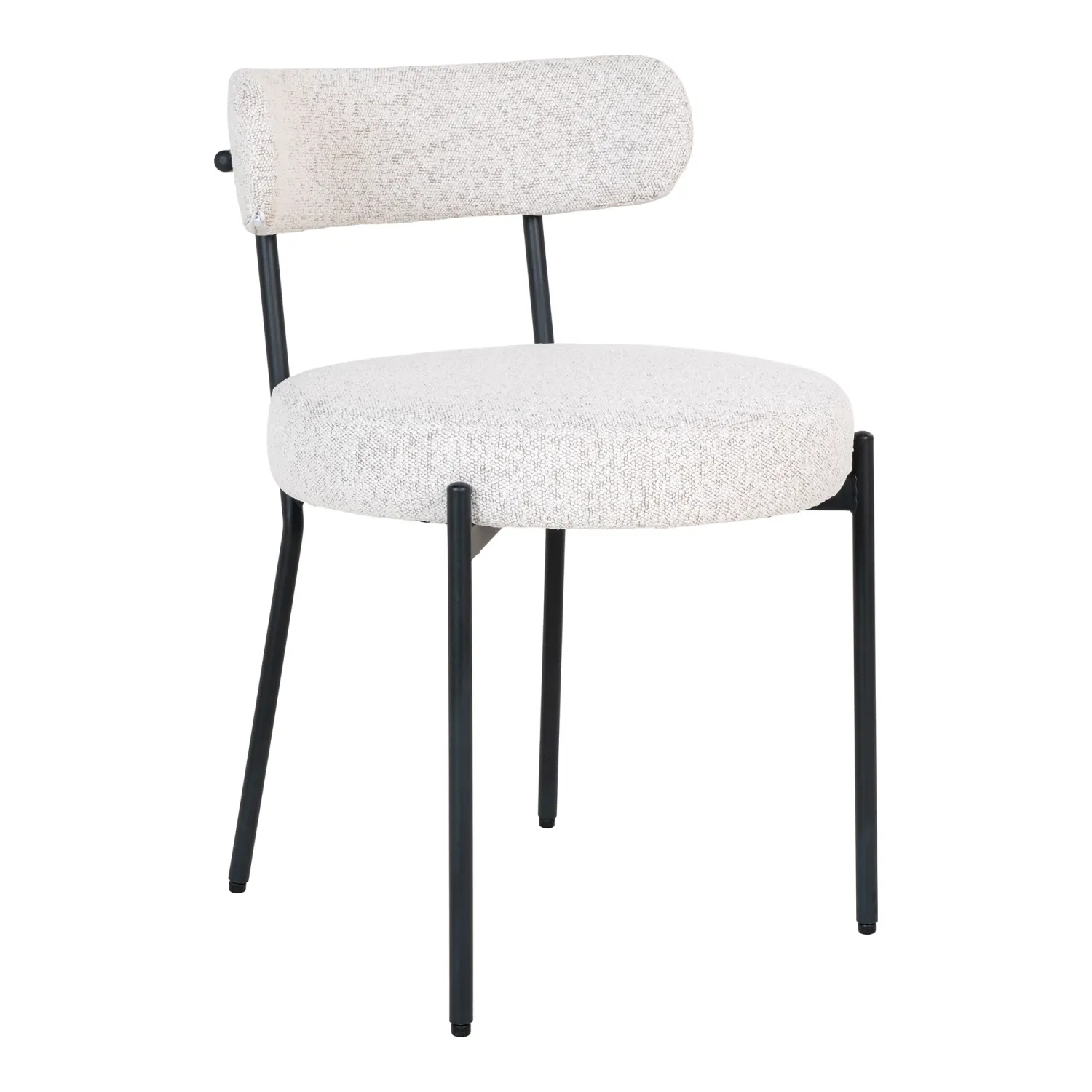 2er Set Badalona Esszimmerstuhl Bouclé Stahl | Weiss 2er Set Badalona Esszimmerstuhl Bouclé Stahl | Weiss