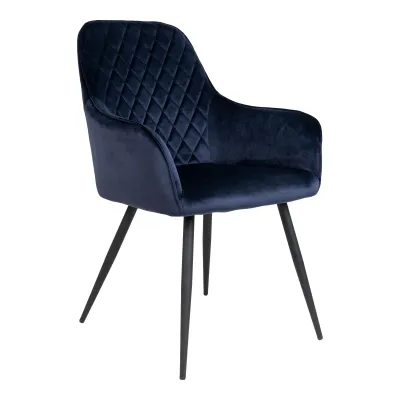 2er Set Harbo Esszimmerstuhl Samt Stahl | Blau 2er Set Harbo Esszimmerstuhl Samt Stahl | Blau