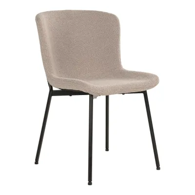 2er Set Maceda Esszimmerstuhl Geschwungen Stoff | Beige 2er Set Maceda Esszimmerstuhl Geschwungen Stoff | Beige