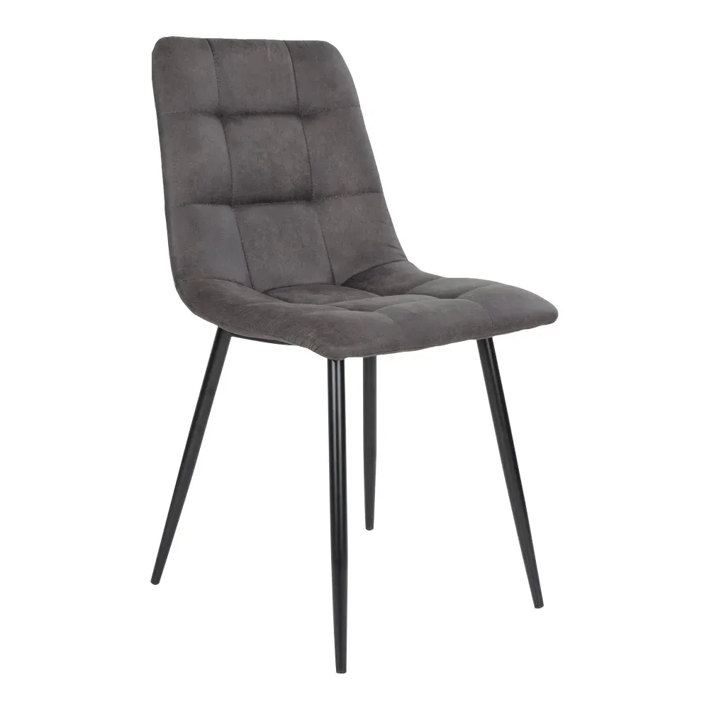 2er Set Middelfart Esszimmerstuhl Mikrofaser Stahl | Dunkelgrau 2er Set Middelfart Esszimmerstuhl Mikrofaser Stahl | Dunkelgrau