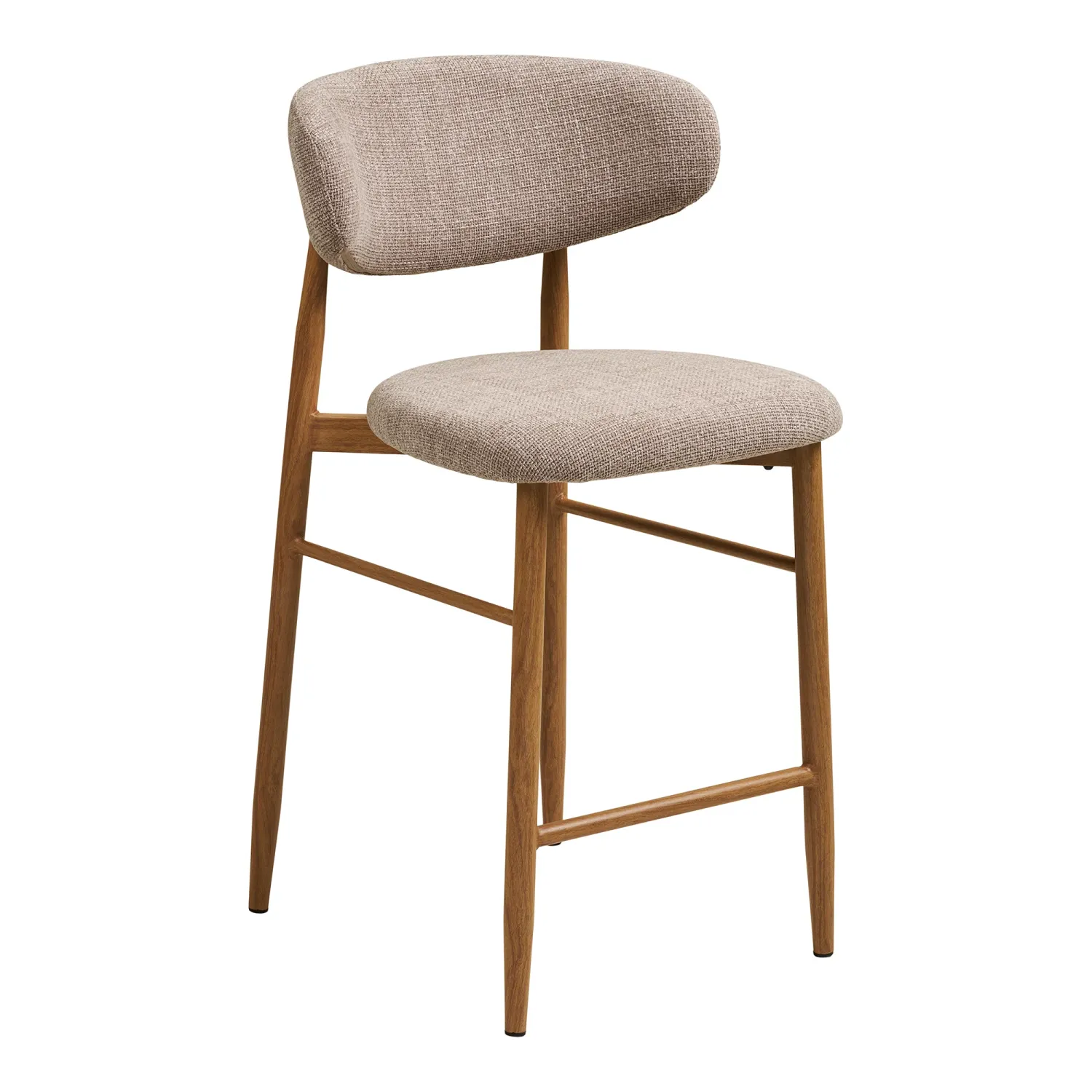 2er Set Levanto Barhocker Tresenstuhl Holzoptik Eiche | Sandfarben