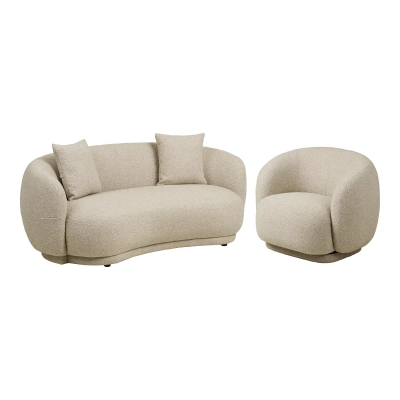 Hawkes Set 2,5-Sitzer-Sofa + Lounge-Sessel | Sand Hawkes Set 2,5-Sitzer-Sofa + Lounge-Sessel | Sand