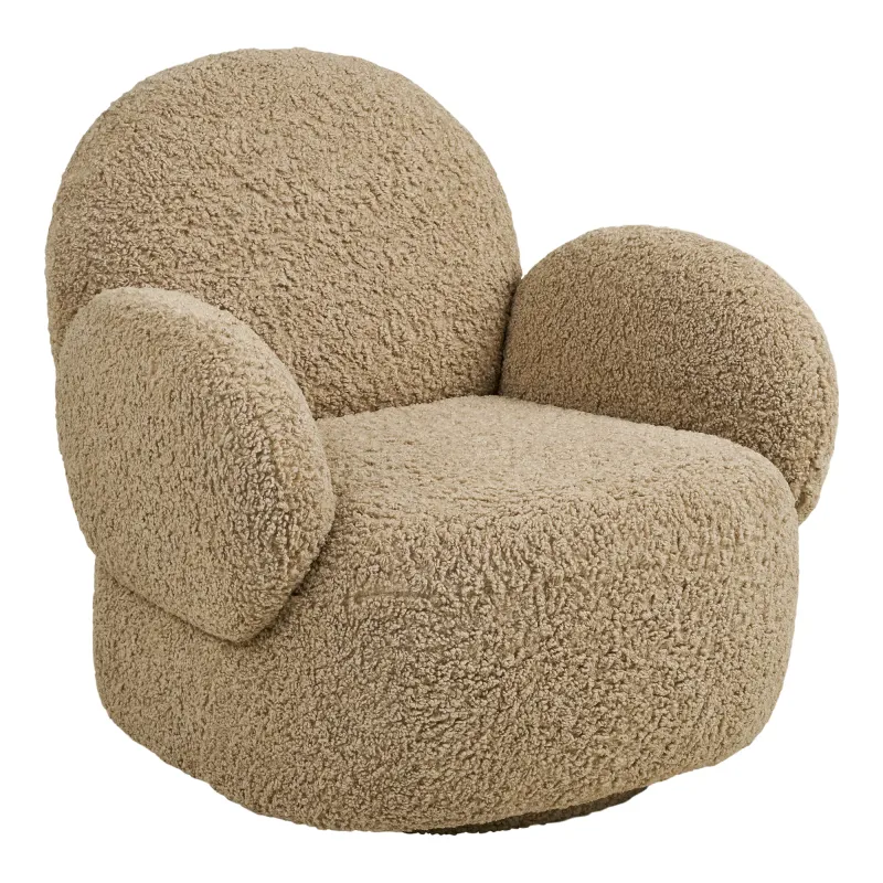 Messina Lounge-Sessel Drehfunktion Stoff | Hellbraun Messina Lounge-Sessel Drehfunktion Stoff | Hellbraun