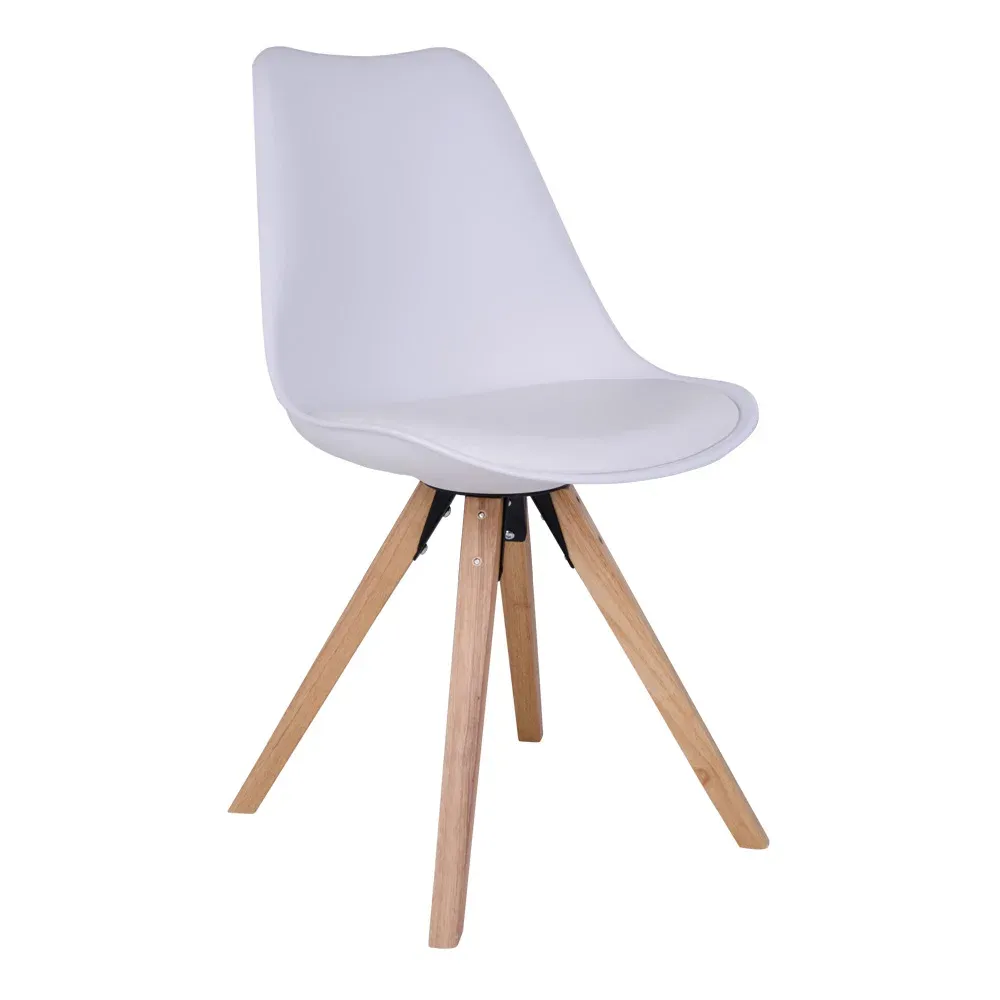 2er Set Bergen Esszimmerstuhl PU-Leder Holz | Weiss