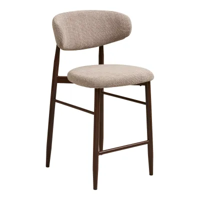 2er Set Levanto Barhocker Holzoptik Walnuss | Sandfarben 2er Set Levanto Barhocker Holzoptik Walnuss | Sandfarben