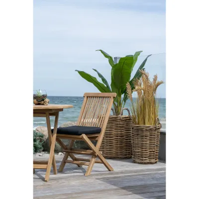 2er Set Toledo Gartenstuhl Esszimmerstuhl Teakholz | Natur