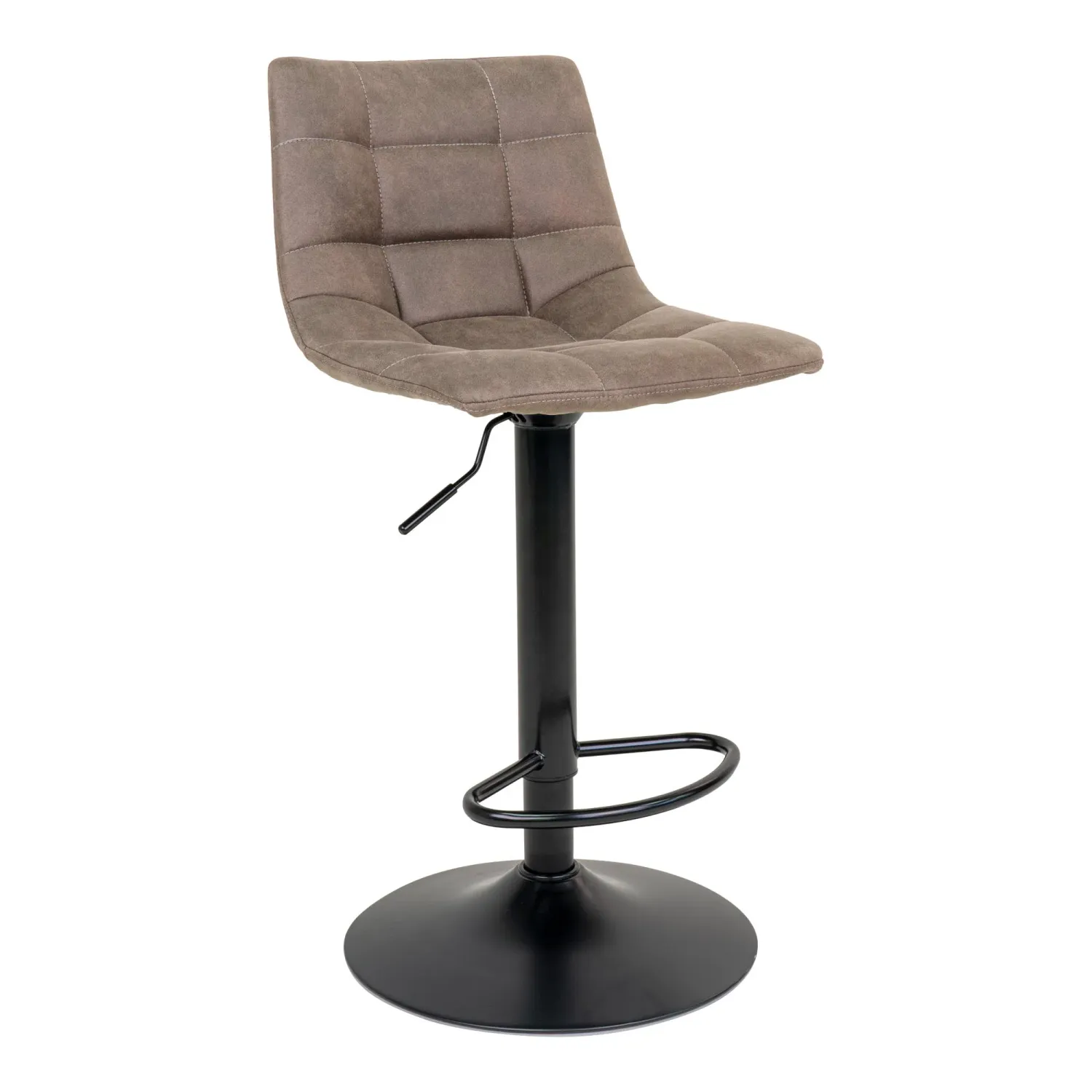 2er Set Middelfart Barstuhl Barhocker Mikrofaser Stahl | Hellbraun