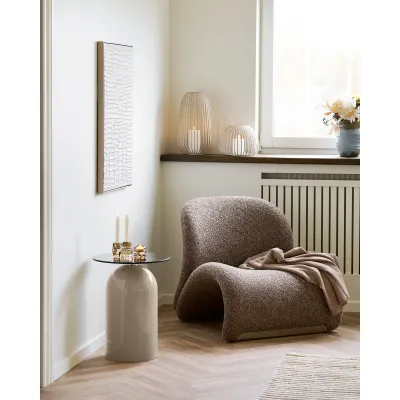 Sofia Lounge Chair / Sessel Stoff | Braun