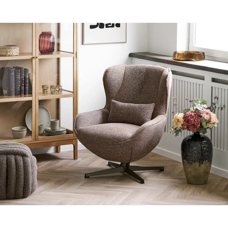 Blenheim Lounge-Sessel Drehfunktion Stoff | Braun