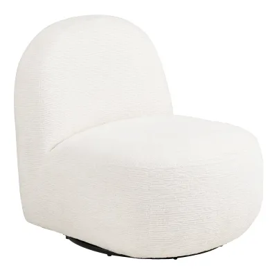 Milo Lounge-Sessel Drehfunktion Chenille | Cremeweiss Milo Lounge-Sessel Drehfunktion Chenille | Cremeweiss