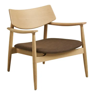 Olvera Lounge-Sessel Eiche Stoff | Natur/Braun Olvera Lounge-Sessel Eiche Stoff | Natur/Braun