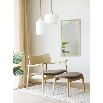 Olvera Lounge-Sessel Eiche Stoff | Natur/Braun