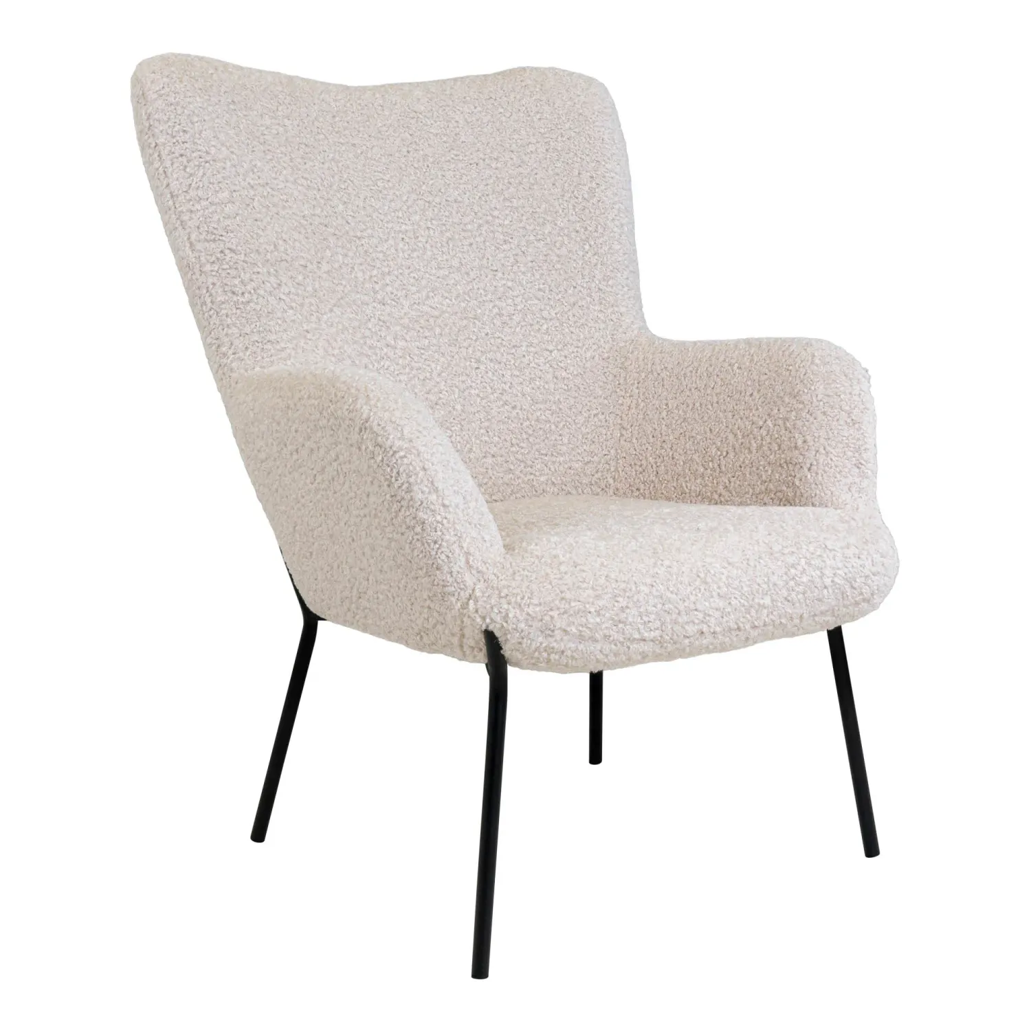 Glasgow Sessel Kunstlammfell Stahl | Weiss Glasgow Sessel Kunstlammfell Stahl | Weiss