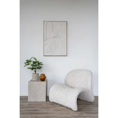 Sofia Lounge-Sessel Stoff | Sandfarben