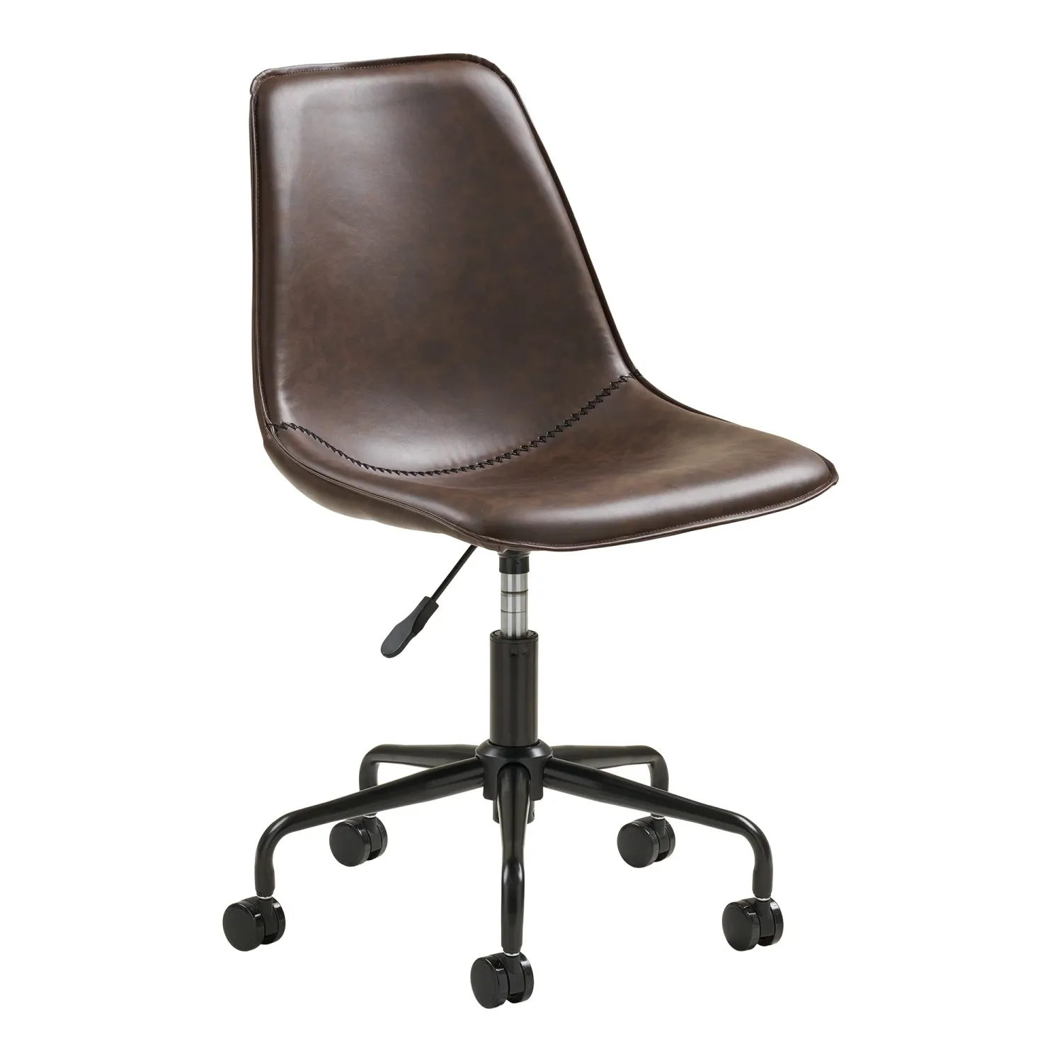 Monaco Bürostuhl Drehfunktion PU-Leder | Dunkelbraun