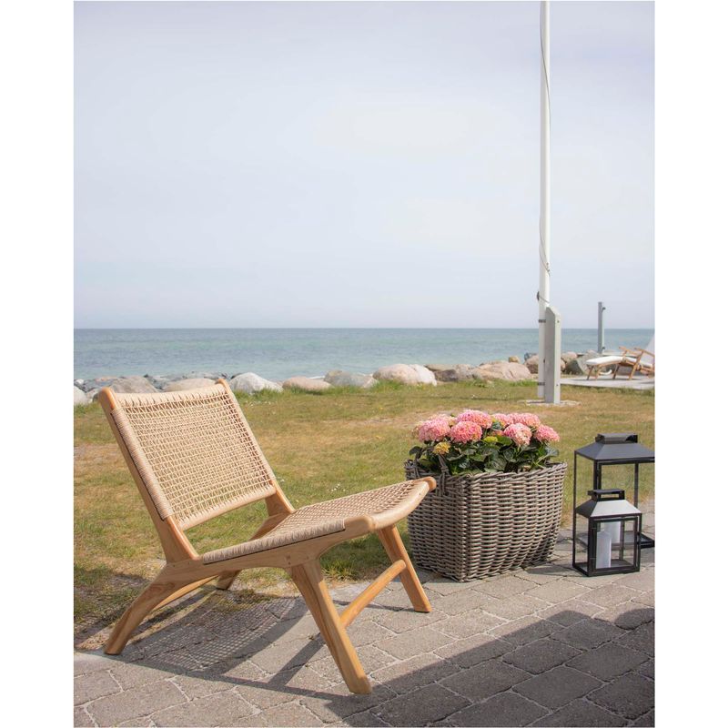 Derby-Stuhl Teakholz Rattan | Natur