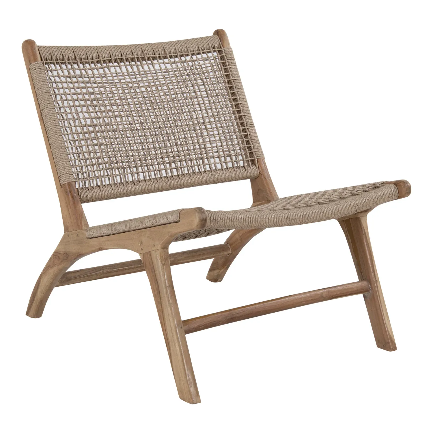 Derby-Stuhl Teakholz Rattan | Natur