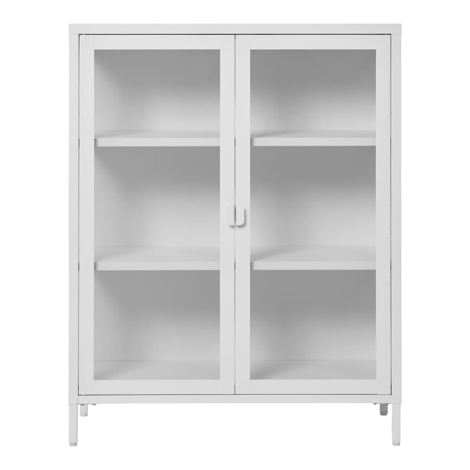 Brisbane-Schrank Vitrine 2 Glastüren Stahl | Weiss Brisbane-Schrank Vitrine 2 Glastüren Stahl | Weiss