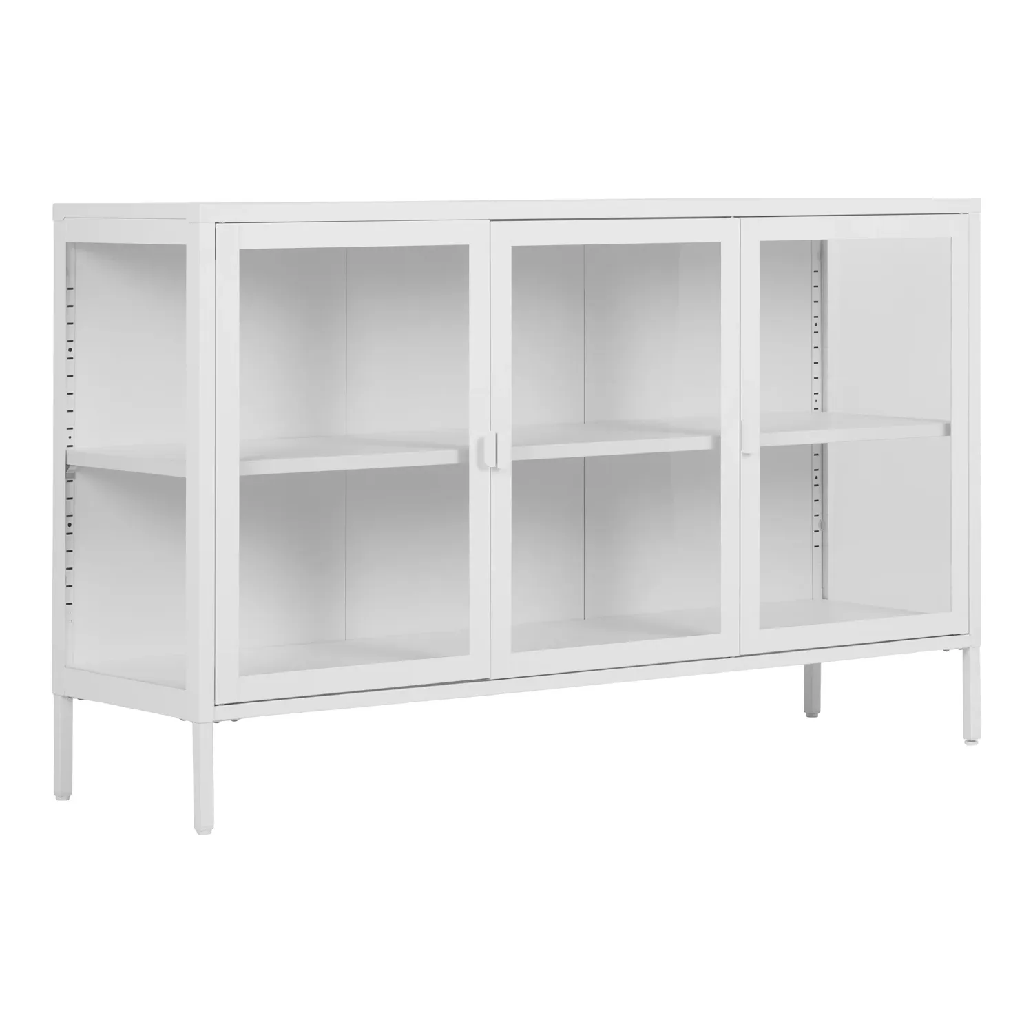 Brisbane Sideboard Vitrine 3 Glastüren Stahl | Weiss Brisbane Sideboard Vitrine 3 Glastüren Stahl | Weiss