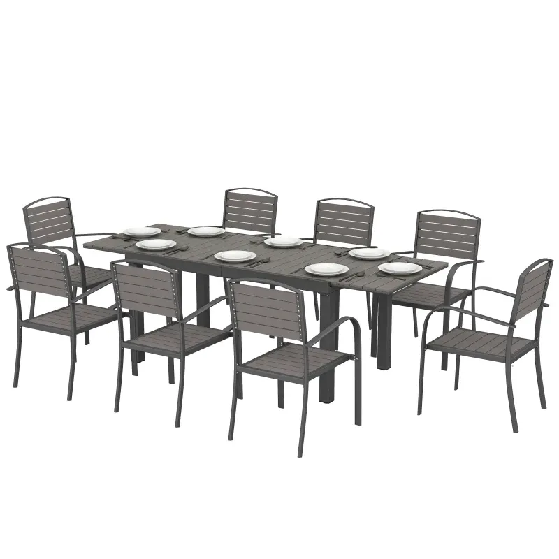 Modulares Gartenmöbel-Set 2 Zweisitzer 1 Ecksofa Kissen | Grau