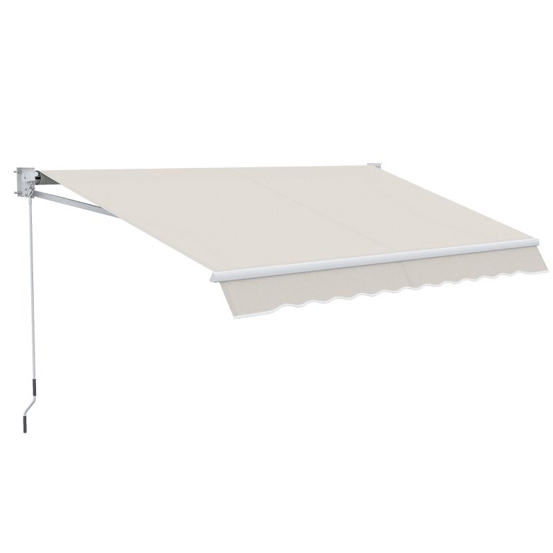 Sonnenstore Markise 2x2,5 m Manuell Aluminium Polyester Klapparm | Cremefarben