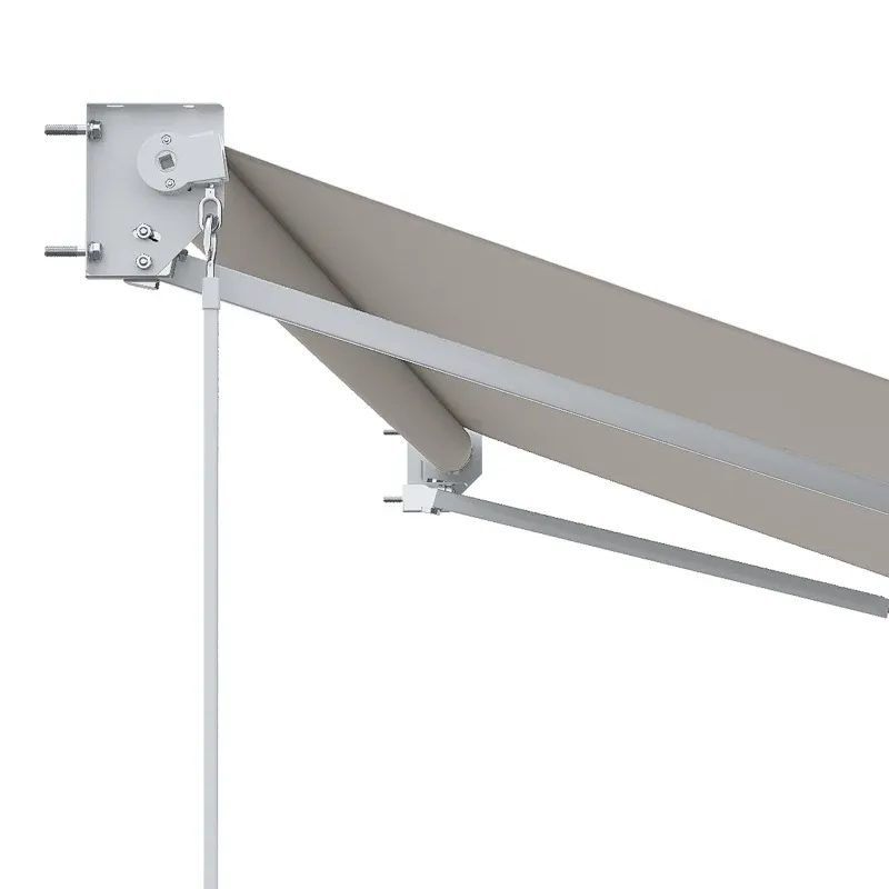 Sonnenstore Markise 2x2,5 m Manuell Aluminium Polyester Klapparm | Cremefarben