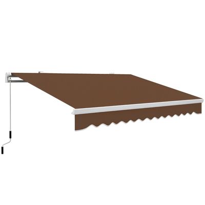 Manuelle Aufrollbare Sonnenstore Aussenmarkise Metall Aluminium 4x2,5m | Rostrot Manuelle Aufrollbare Sonnenstore Aussenmarkise Metall Aluminium 4x2,5m | Rostrot
