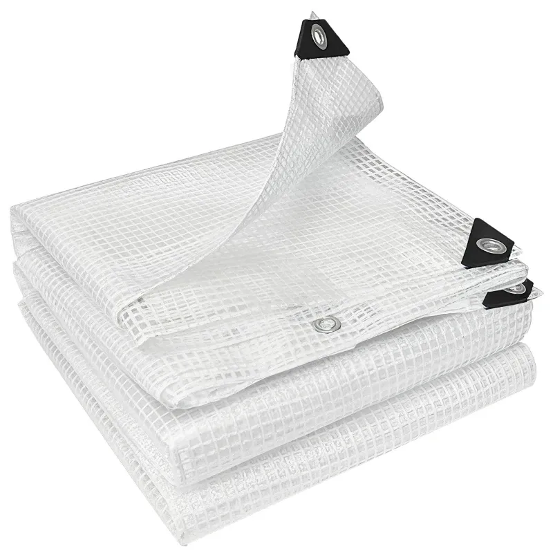 Wasserdichte Blache Gewebeplane 3x5m Robust PE 140 g/m² Reissfest | Weiss