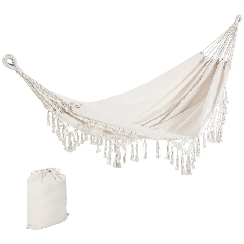 Hängematte Reisehängematte Bohème-Chic Baumwolle Polyester | Beige Hängematte Reisehängematte Bohème-Chic Baumwolle Polyester | Beige