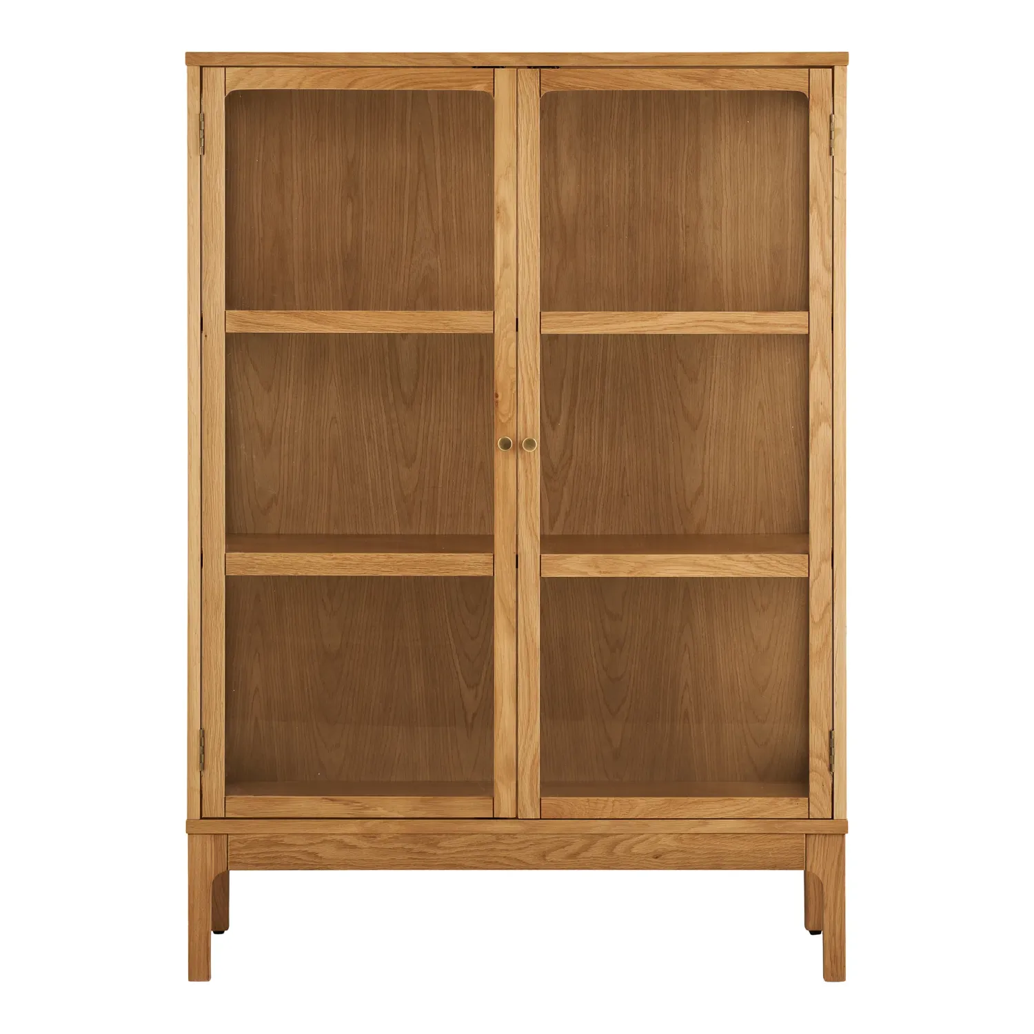 Zamora Kommode Vitrine 2 Glastüren 2 Einlegeböden Eiche | Natur Zamora Kommode Vitrine 2 Glastüren 2 Einlegeböden Eiche | Natur