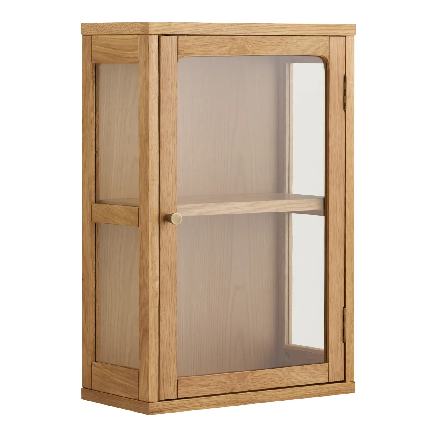 Zamora Wandhängeschrank Eiche | Natur mit Glastür Zamora Wandhängeschrank Eiche | Natur mit Glastür