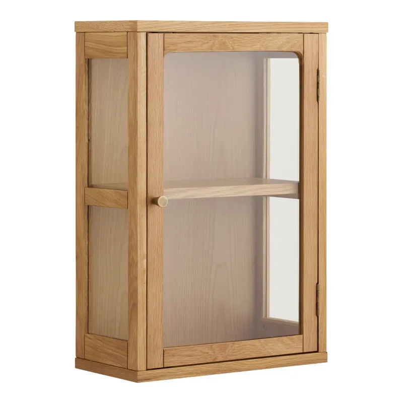 Zamora Wandhängeschrank Eiche | Natur mit Glastür Zamora Wandhängeschrank Eiche | Natur mit Glastür