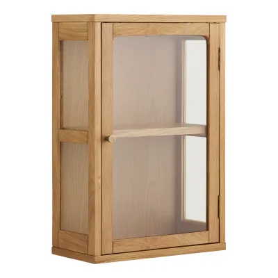 Zamora Wandhängeschrank Eiche | Natur mit Glastür Zamora Wandhängeschrank Eiche | Natur mit Glastür