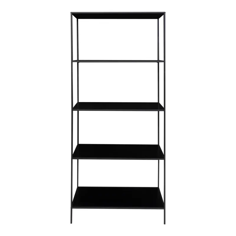 Vita Regal Bücherregal 5 Ablagen Metall | Schwarz