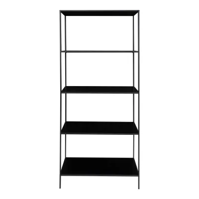 Vita Regal Bücherregal 5 Ablagen Metall | Schwarz Vita Regal Bücherregal 5 Ablagen Metall | Schwarz